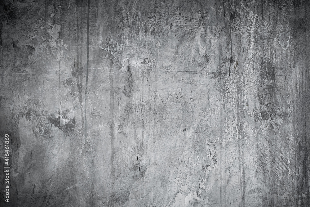 The background is a concrete dirty texture with silver, gray and white colors. Old loft wall