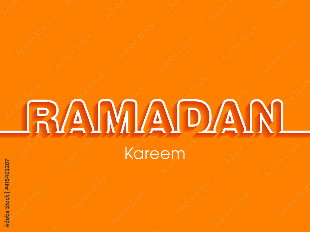 Ramadan Kareem greeting card for the Muslim community festival celebration.	