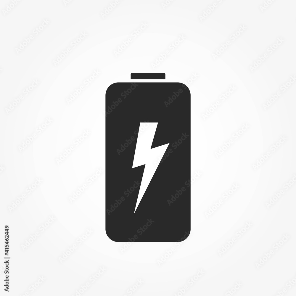 battery icon. electric power and energy symbol. isolated vector image battery icon. electric power and energy symbol. isolated vector image