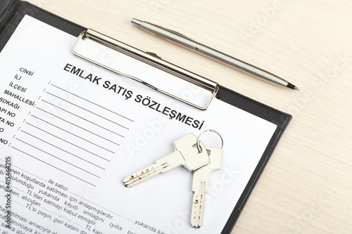 Estate sale agreement in Turkish