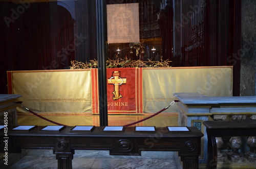  interior of the Catholic cathedral of Saint John the Baptist in Turin where the Shroud of Turin is stored photo