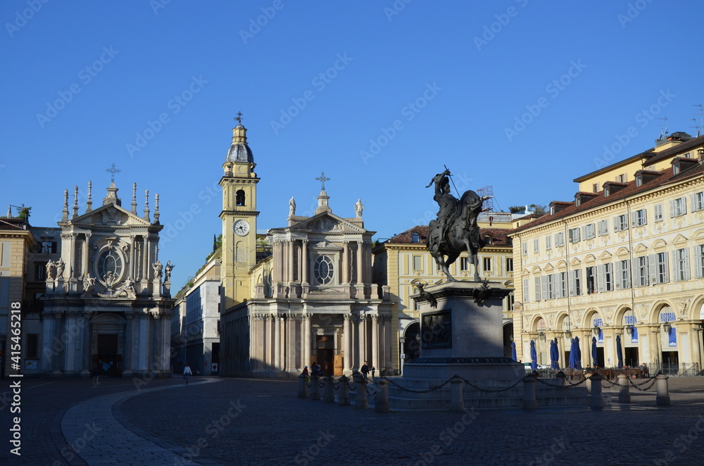 The square of San Carlo, Turin