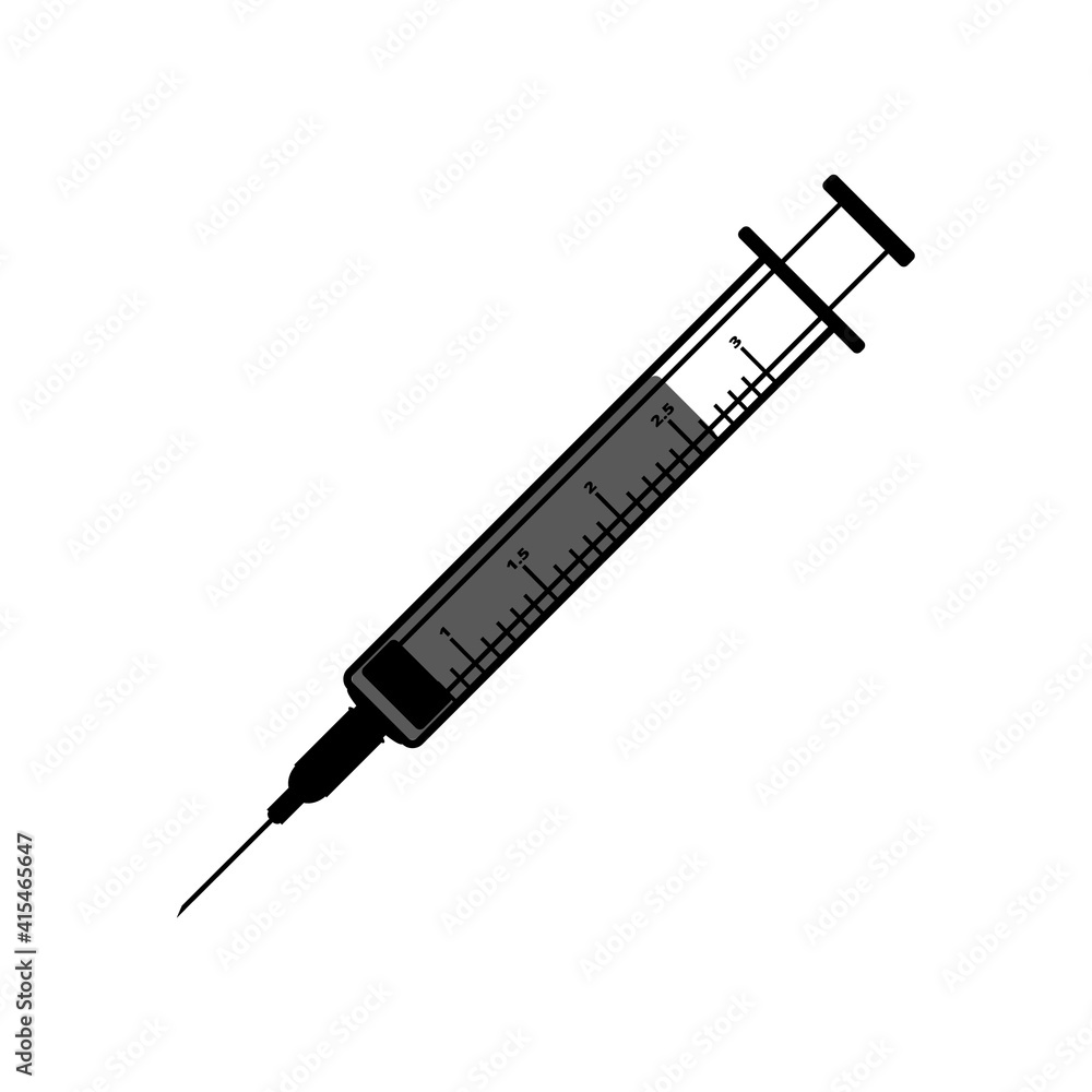 Fototapeta premium Injection symbol, medical icon, pictogram