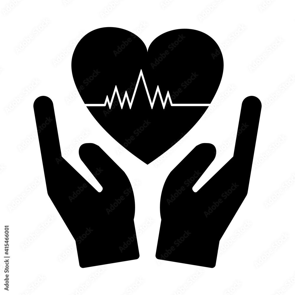 Obraz premium Protect heart symbol, medical icon
