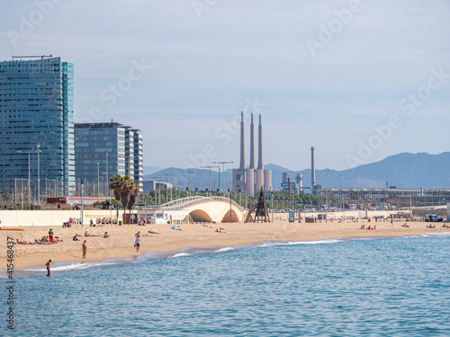 Canvas Print Beach Barcelona