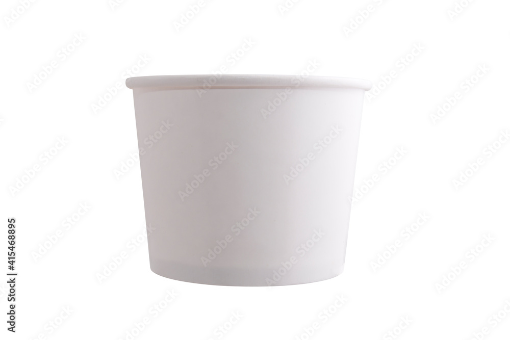 white craft Paper cup isolated on white background. Packaging template mock up collection. Image white craft Paper cup isolated on white background. Packaging template mock up collection. Image