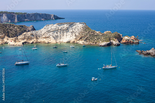 View of the Tremiti Islands. San Domino island, Italy: scenic view of tipycal rocky coastline. © marylooo