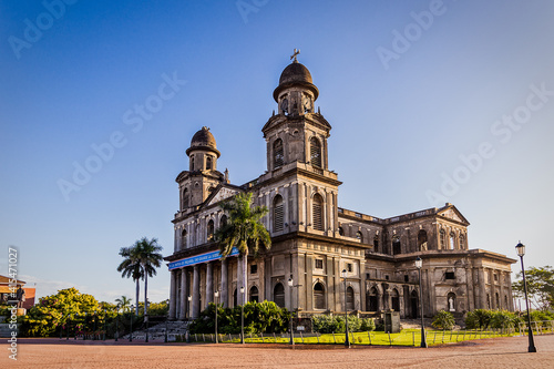 Nicaragua capital Managua cathedral is an ahistorical building situated in plaza revolucion  photo