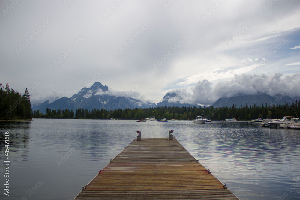 Obraz premium pier on the lake