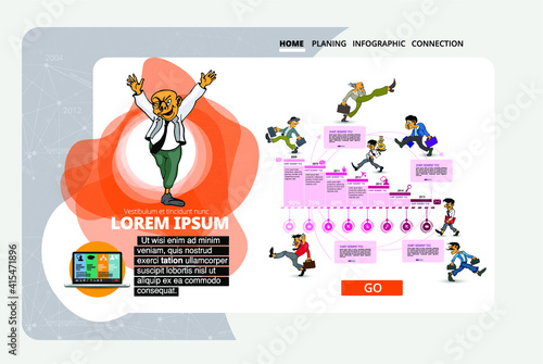 Business concept for internet banners, social media banners, headers of websites, vector illustration 