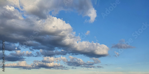 Sky day cloudy background on summer. Space for text.