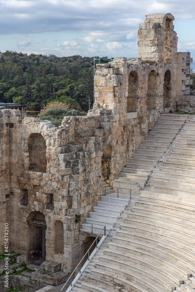 Odeon of Herodes Atticus in the Acropolis of Athens, Greece