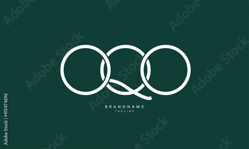 Alphabet letters Initials Monogram logo OQO, OQ, QO photo