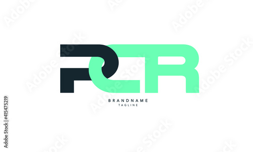 Alphabet letters Initials Monogram logo PCR, PC, CR