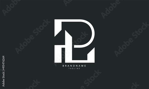 Alphabet letters Initials Monogram logo PL, LP, P and L