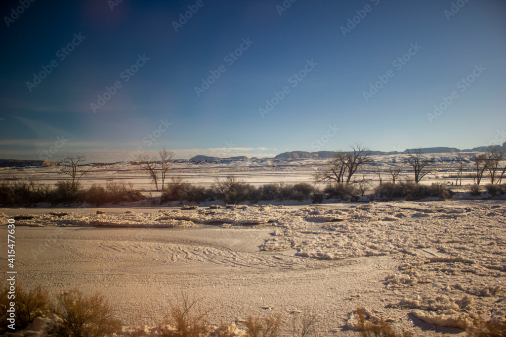 landscape with snow