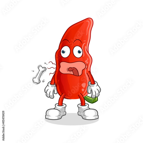 chilli  burp mascot. cartoon vector