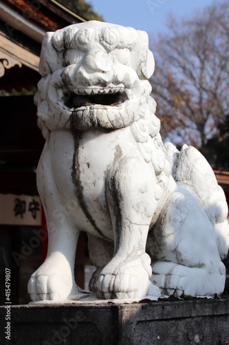 筑後市の水田天満宮の狛犬 © shochanksd