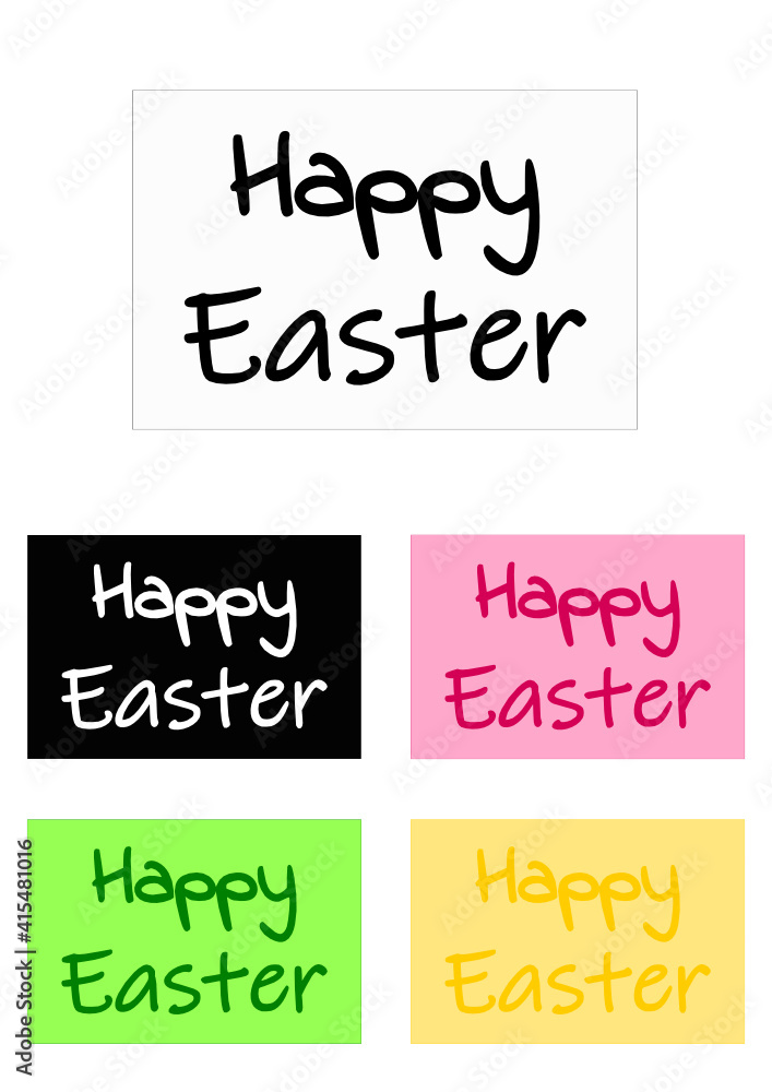 Happy Easter vector design. Concept for Easter - card, poster, textile, message, background. Happy Easter message. Easy color change (background, foreground) Happy Easter vector design. Concept for Easter - card, poster, textile, message, background. Happy Easter message. Easy color change (background, foreground)