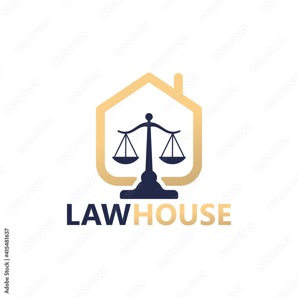 Law house logo template design Law house logo template design