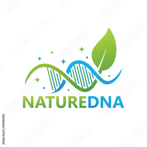 Nature DNA logo template design