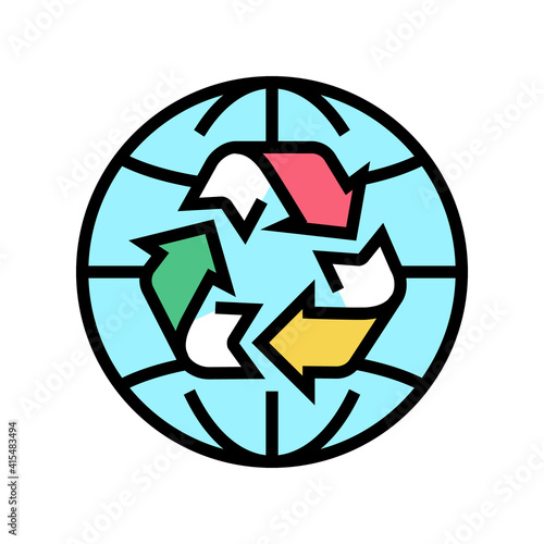 environment ecosystem color icon vector. environment ecosystem sign. isolated symbol illustration