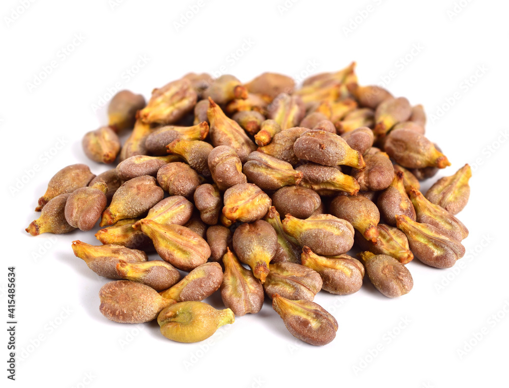 Grape Seed Pile (Grapeseed). Isolated on White. Grape Seed Pile (Grapeseed). Isolated on White.