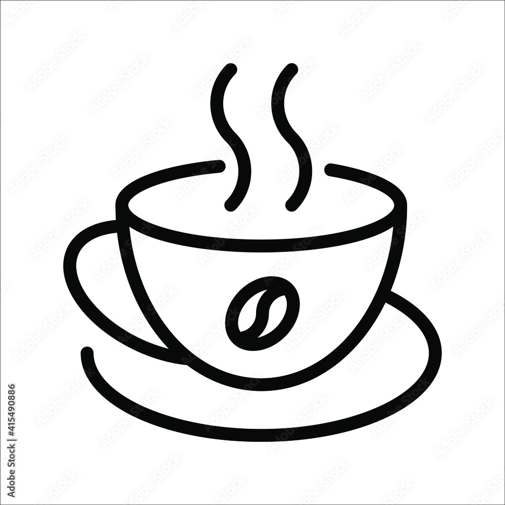 coffe icon vector illustration template on white background. color editable coffe icon vector illustration template on white background. color editable