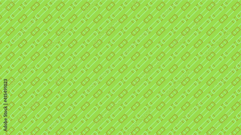 Patrón diagonal de rectángulos largo y chicos intercalados superpuestos con fondo de color verde - obrazy, fototapety, plakaty 