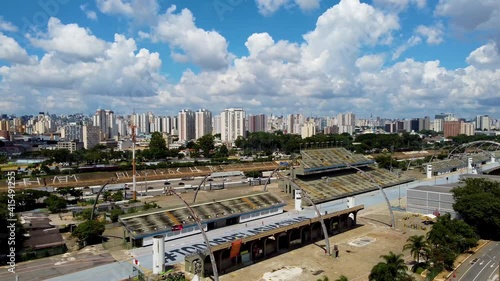 Campaign #todospelasvacinas view in the Sambodromo do Anhembi, Sao Paulo city, Brazil.Campaign #todospelasvacinas view in the Sambodromo do Anhembi, Sao Paulo city, Brazil.Campaign #todospelasvacinas. photo