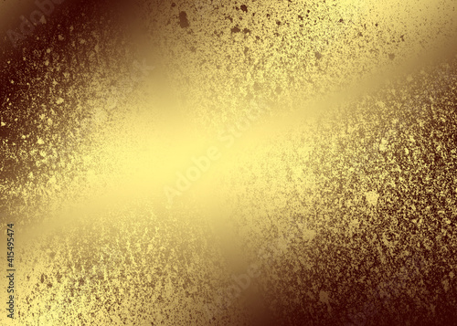 Golden abstract decorative paper texture background for artwork - Illustration 