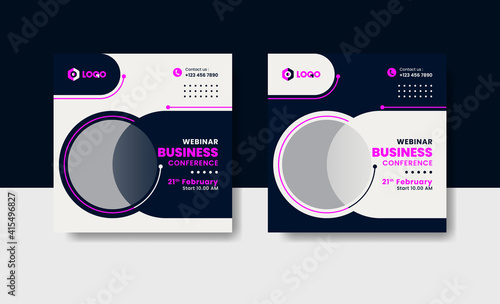 Webinar social media post template