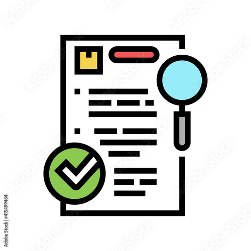requisition review color icon vector. requisition review sign. isolated symbol illustration © vectorwin