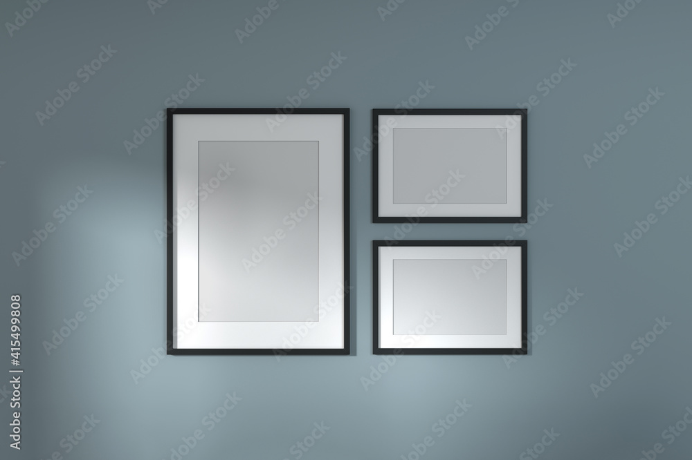 Mock up frames close up in home interior background, Minimal style. Mock up frames close up in home interior background, Minimal style.