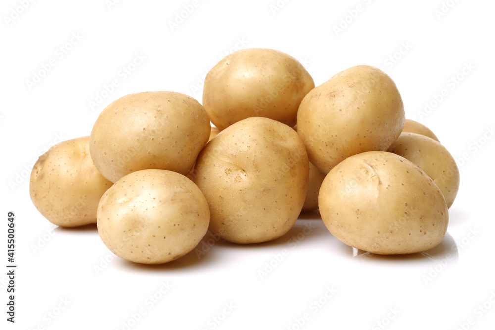 New potato isolated on white background New potato isolated on white background