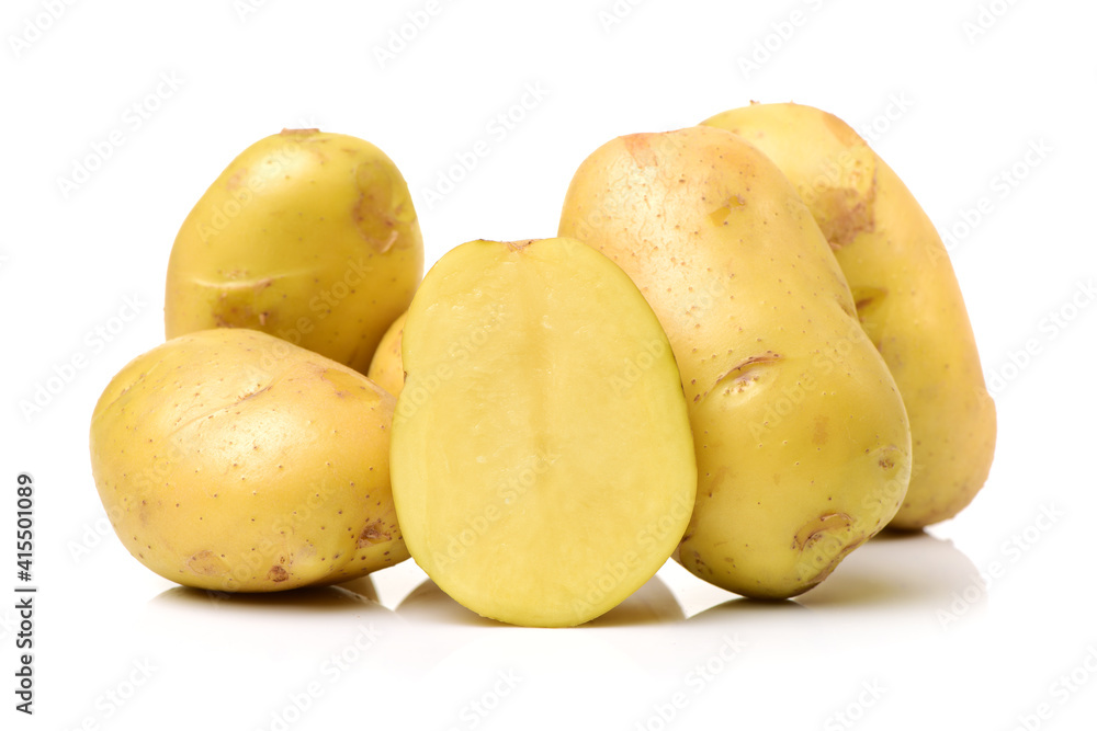 New potato isolated on white background New potato isolated on white background