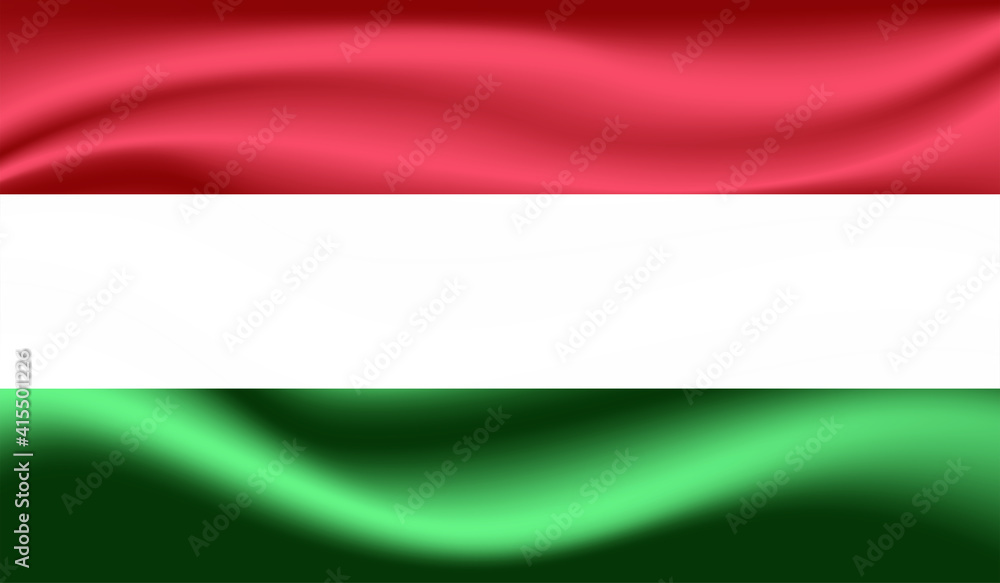 Hungary grunge, old, scratched style flag