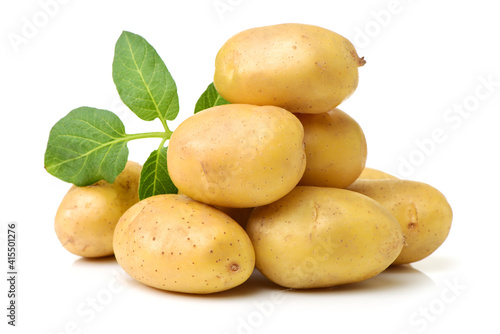 New potato isolated on white background 