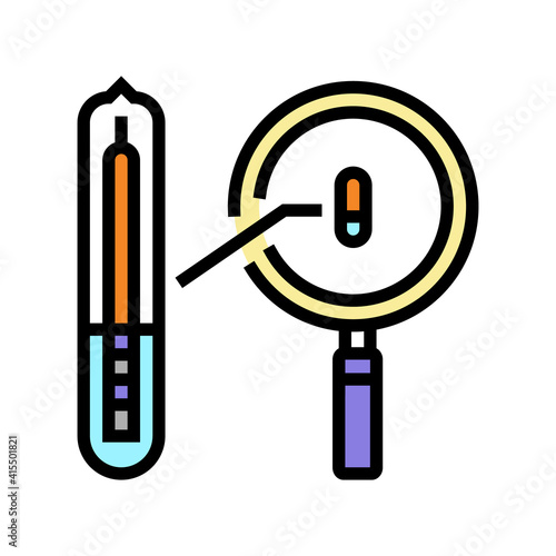 reseaching rfid chip color icon vector. reseaching rfid chip sign. isolated symbol illustration