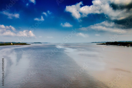 Zuari River joining Arabian Sea - Goa (ID: 415505694)