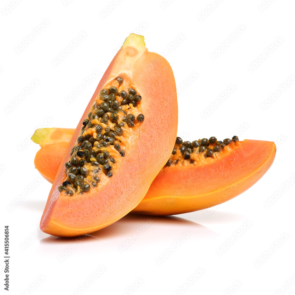 Papaya fruit isolated on a white background Papaya fruit isolated on a white background