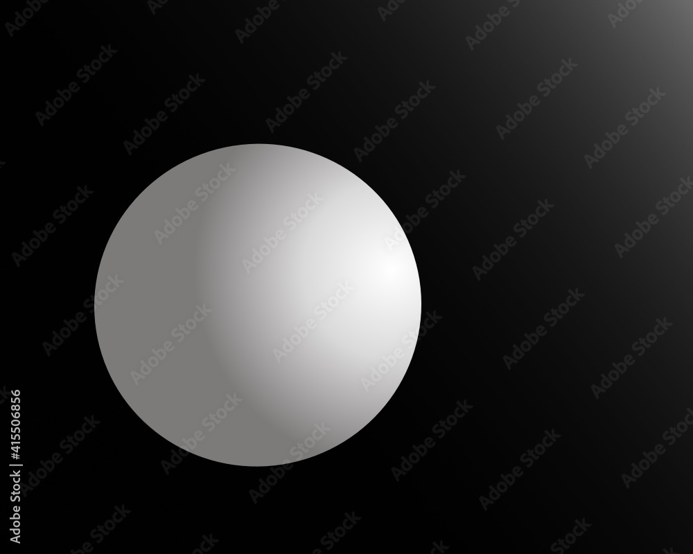 White Moon Vector Isolated on Black White Moon Vector Isolated on Black