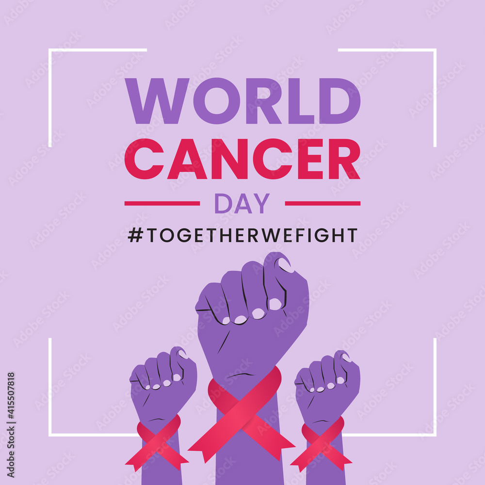 World cancer day banner World cancer day banner