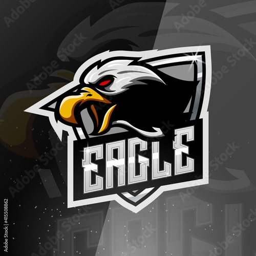 Eagle mascot esport logo design