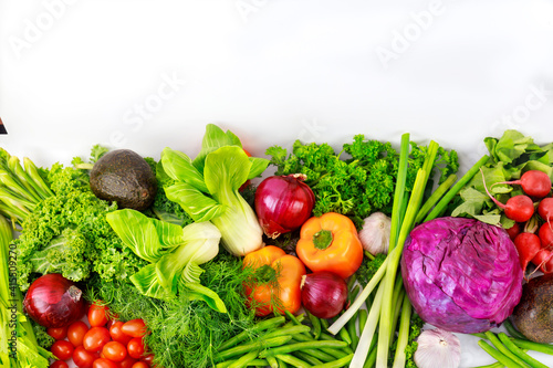 Assortment of fresh healthy vegetables.