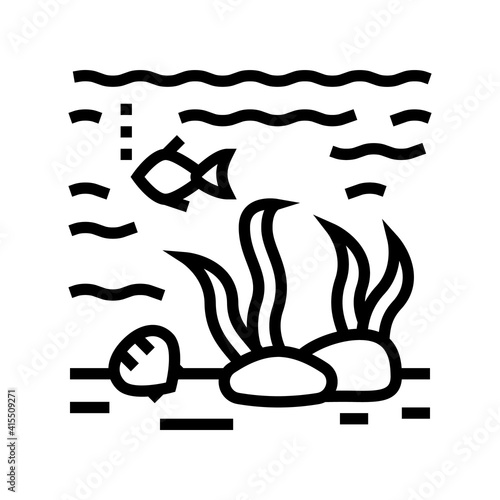 hydrosphere ecosystem line icon vector. hydrosphere ecosystem sign. isolated contour symbol black illustration