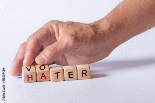 hand holding dice with text for illustration of 