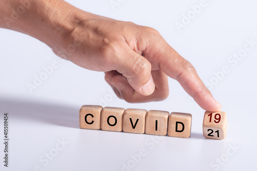 hand holding dice with text for illustration of 