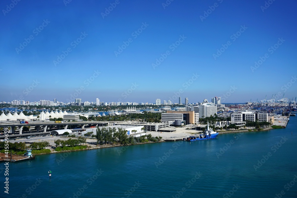Harbor with blue water in Florida