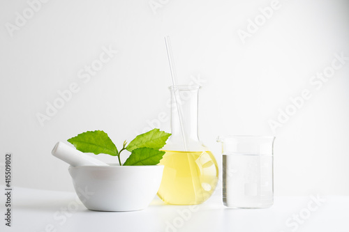 laboratory and research with alternative herb medicine natural skin care